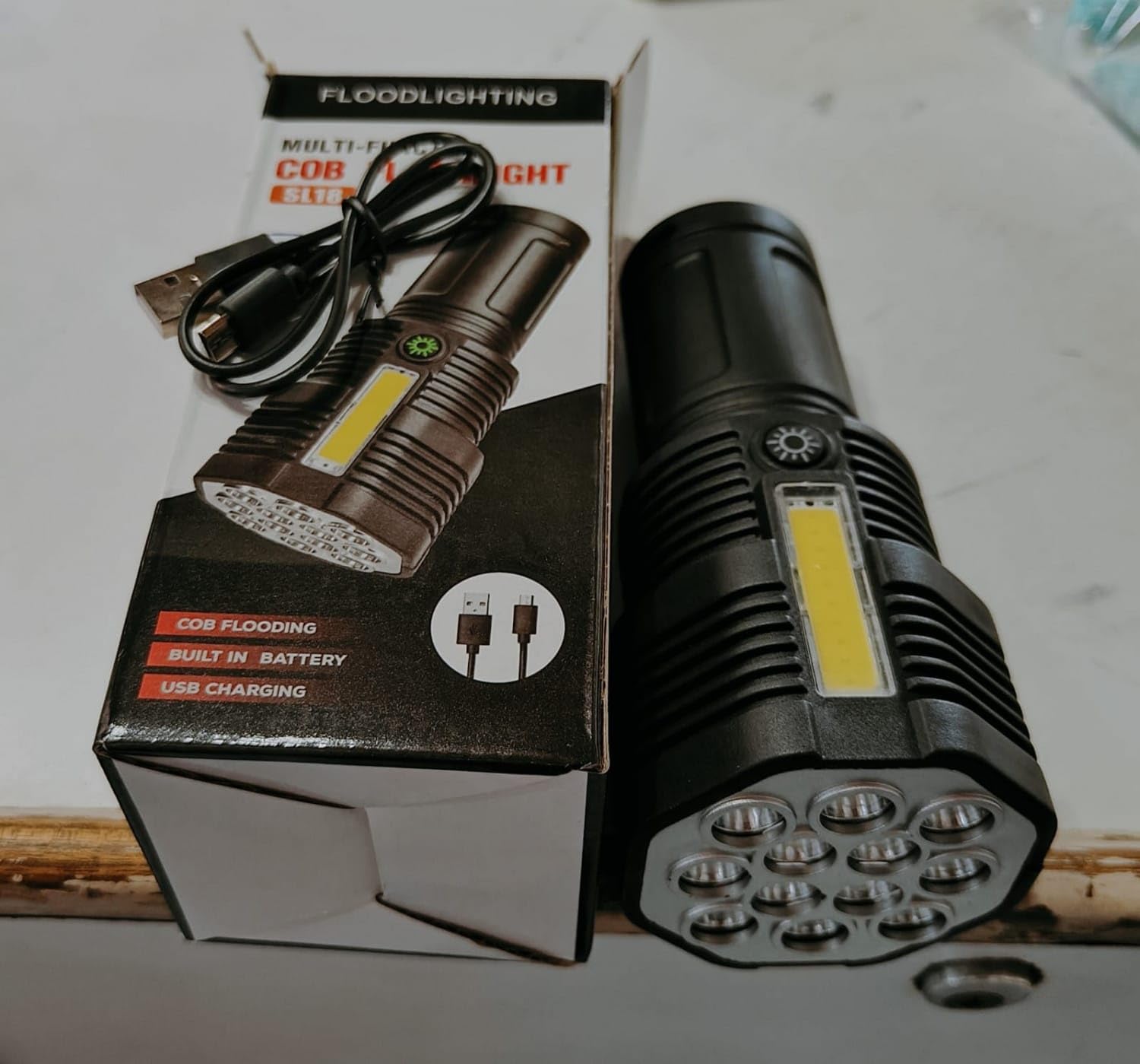 12 LED Flashlight COB Side Light USB Rechargeable Strong Light Flashlight Waterproof Outdoor Household Portable Long-Range Led Torch Light Hiking Camping Outdoor Side Light Flashlight 12 LED Flashlight COB Side Light USB Rechargeable Strong Light Flashlight Waterproof Outdoor Household Portable Long-Range Led Torch Light Hiking Camping Outdoor Side Light Flashlight